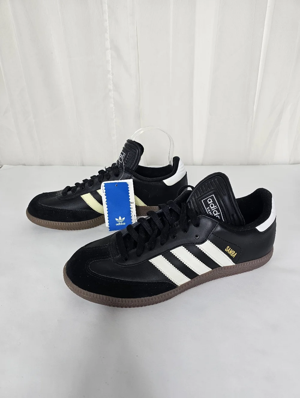 Adidas Samba Classic Sneaker Black White Retro Men's 8 NEW